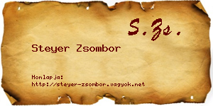 Steyer Zsombor névjegykártya